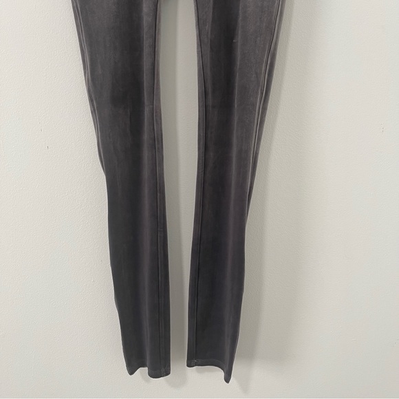 SPANX Grey Velvet Tummy Control High Waisted Tights Leggings Size M - Picture 5 of 11